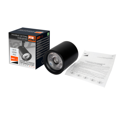 Светильник светодиодный трековый однофазный PTR 0530 30w 4000K 24° BL (чёрный) IP40  5010666  Jazzway