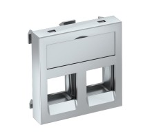 Корпус компьютерной розетки Modul45 тип С (прямой) 45x45 мм (серебристый) (DTG-02C AL1)  6119284  OBO Bettermann