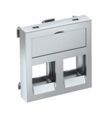 Корпус компьютерной розетки Modul45 тип С (прямой) 45x45 мм (серебристый) (DTG-02C AL1)  6119284  OBO Bettermann