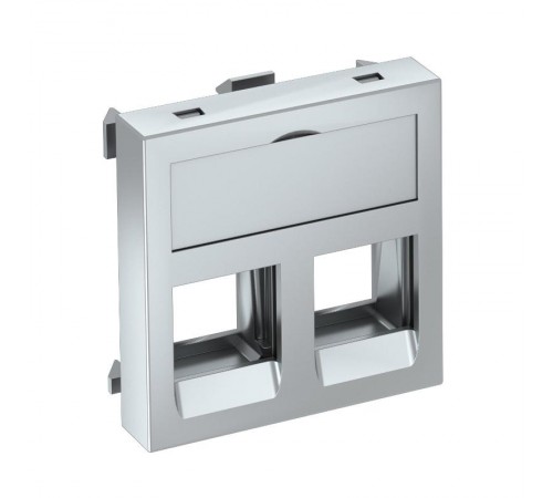 Корпус компьютерной розетки Modul45 тип С (прямой) 45x45 мм (серебристый) (DTG-02C AL1)  6119284  OBO Bettermann