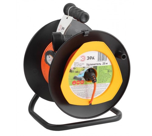 Удлинитель силовой ЭРА RPx-1-2x0.75-20m на п. катушке б/з 1 гн 20м ПВС 2х0.75  Б0043042  ЭРА