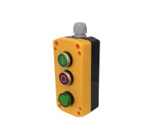 ПКУ22-33V1B-65У1, 1 зелёный цилиндр "I" (НО), 1 красный цилиндр "O" (НЗ), лампа зелёная 24В AC/DC, пост управления, IP65  (ЭТ)   ET526987   Электрот