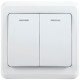 ВЕГА белый ВС10-2-1-ВБ Выключатель 2-клавишный с индикацией 10А ВС10-2-1-ВБ  EVV21-K01-10-DM  GENERICA