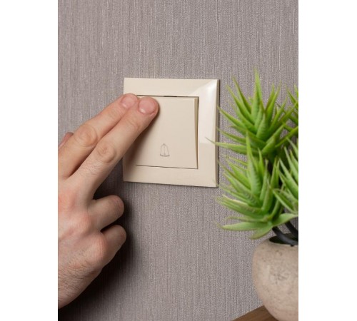 Валенсия кнопка звонка 10А кремовая EKF PROxima   EWV10-026-20   EKF