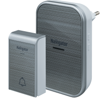 Звонок электрический беспроводной NDB-D-AC04-1V1-S  80507  Navigator