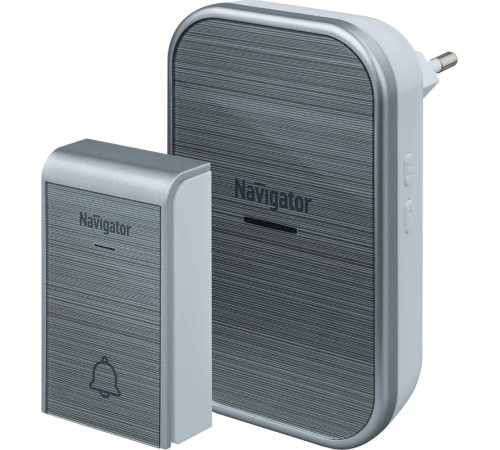 Звонок электрический беспроводной NDB-D-AC04-1V1-S  80507  Navigator