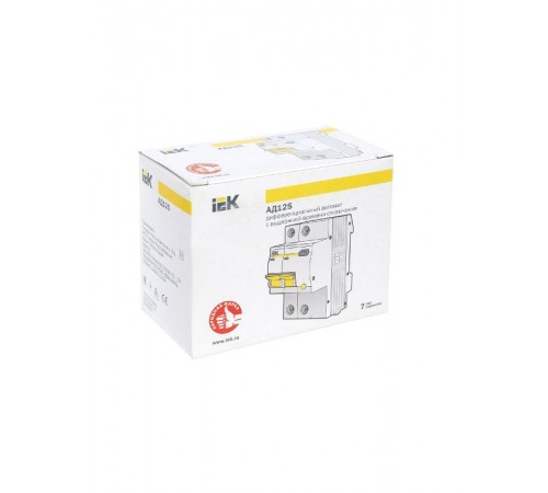 Выключатель автоматический дифференциального тока АД12S 2п 50А C 300мА тип AC (3 мод)  MAD13-2-050-C-300  IEK