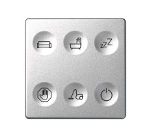 Сенсорный 6-кл выключатель с тематической маркировкой Т1, алюминий  8000663-093  Simon