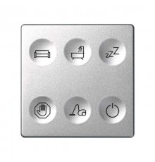 Сенсорный 6-кл выключатель с тематической маркировкой Т1, алюминий  8000663-093  Simon