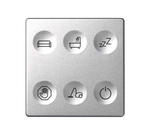 Сенсорный 6-кл выключатель с тематической маркировкой Т1, алюминий  8000663-093  Simon