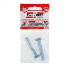 Болт DIN933 с шестигранной головкой оцинк. М10х50 (2 шт) - пакет ( 0,075 кг)  102978  Tech-KREP