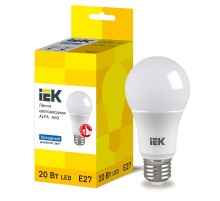 Лампа LED ALFA A60 груша 20Вт 230В 6500К E27  LLA-A60-20-230-65-E27  IEK