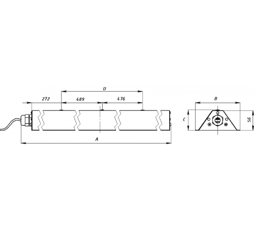 Светильник светодиодный LNB LED TH 60 IP23 4000K  1294000170  Световые Технологии