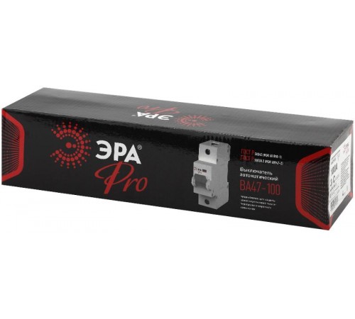 Выключатель автоматический трехполюсный Pro Pro NO-901-31 ВА47-100 3P 100А кривая C  Б0031792  ЭРА