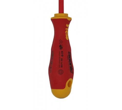 Диэлектрическая отвертка Felo Ergonic 3,0х0,5х100 плоская шлицевая 41303090