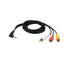 Шнур Стерео 3,5 мм 4C - 3 RCA, длина 1,5 мeтра (GOLD)  17-4412-4  REXANT