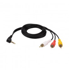 Шнур Стерео 3,5 мм 4C - 3 RCA, длина 1,5 мeтра (GOLD)  17-4412-4  REXANT