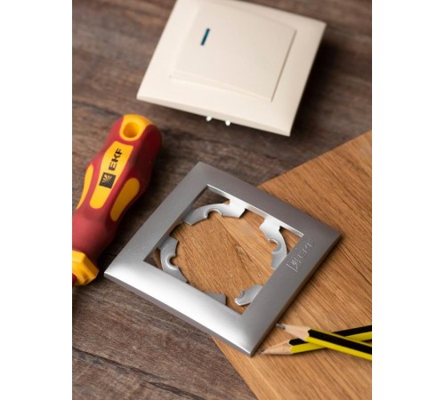 Валенсия Рамка 1-местная сталь EKF   EWM-G-301-30   EKF