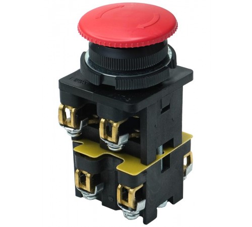 КЕ-022 У3 исп.3, красный, 2з+2р, гриб без фиксации, IP40, 10А, 660В, выключатель кнопочный (ЭТ)  ET511653  Электротехник