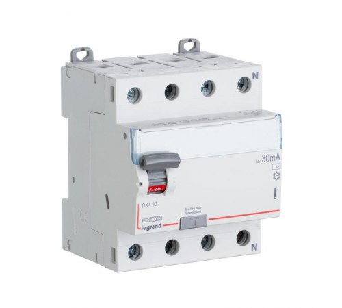Выключатель дифференциальный (УЗО) DX3-ID 4п 63А 300мА тип AC  411724  Legrand