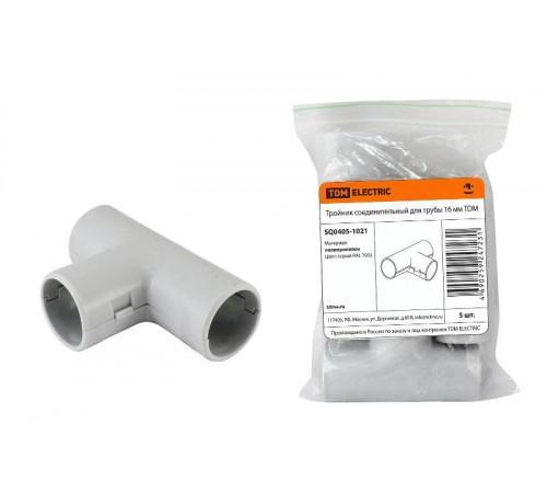 Тройник соед. для трубы 16 мм (5шт)  SQ0405-1021  TDM