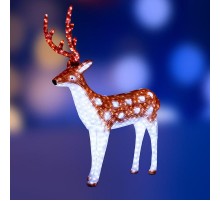 Акриловая светодиодная фигура "Олень папа коричневый" 145х122см, 3500 светодиода, IP44 понижающий трансформатор в комплекте,  513-105  NEON-NIGHT