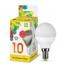 Лампа светодиодная LED-ШАР-standard 10Вт 230В Е14 3000К 900Лм  4690612015446  ASD
