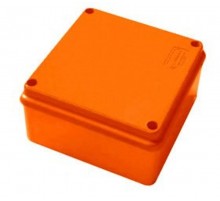 Коробка огнестойкая E110,о/п 100х100х55,без галогена, 6 вых., IP55, 3P, (0,15-2,5мм2), цвет оранж JBS100 43007HF  Ecoplast