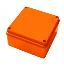 Коробка огнестойкая E110,о/п 100х100х55,без галогена, 6 вых., IP55, 3P, (0,15-2,5мм2), цвет оранж JBS100 43007HF  Ecoplast