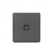 Розетка ROUND компьютерная RJ45 кат6 с/у титан  KR-78-0724-2  Kranz