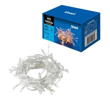 Гирлянда светодиодная  с контроллером  ULD-S0500-050/DTA WARM WHITE IP20   5м. 50 диодов. теплый белый свет. шнур прозр..  UL-00005256  Uniel