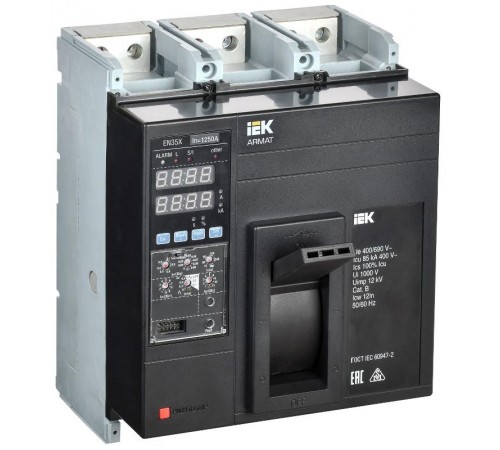 ARMAT Авт. выкл. лит. корпус 3P N 85кА 1250А эл. станд.  AR-MCCB-3N-085-1250A-ELSC  IEK