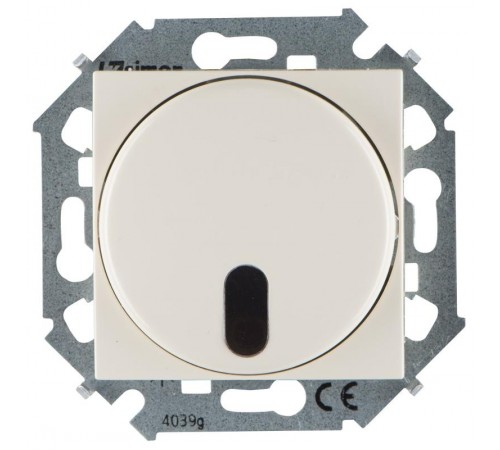 Simon 15 Сл. кость Светорегулятор с управлением от ИК пульта, проходной, 500Вт, 230В, винт. зажим  1591713-031  Simon