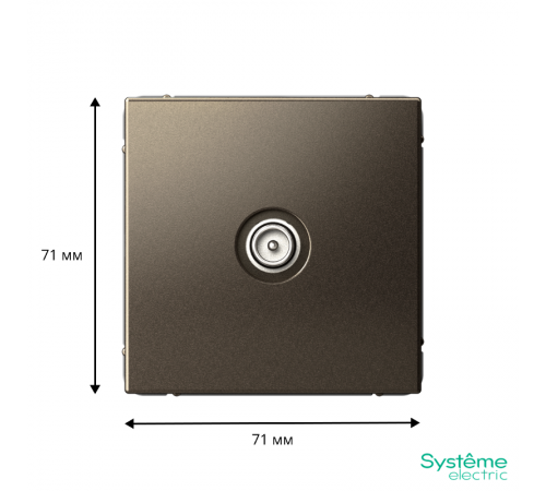 ArtGallery Мокко Розетка TV проходная 4DB, механизм  GAL000692  SE