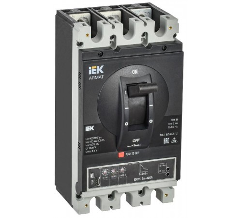 ARMAT Авт. выкл. лит. корпус 3P H 150кА 400А эл. станд.  AR-MCCB-3H-150-0400A-ELSC  IEK