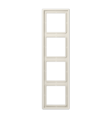 Рамка для вертикальной и горизонтальной установки, 4 поста; дюропласт; слоновая кость; LS990  LS984W  Jung
