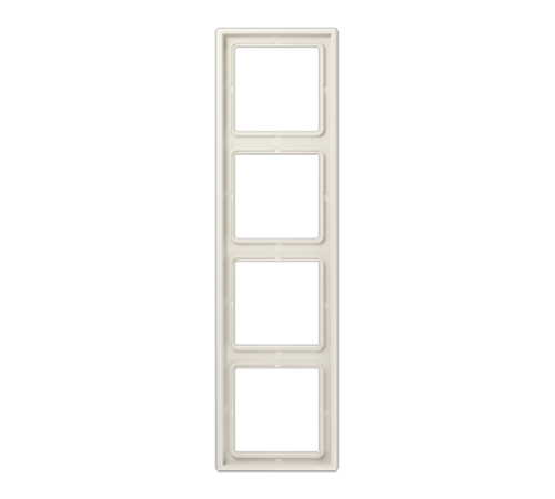 Рамка для вертикальной и горизонтальной установки, 4 поста; дюропласт; слоновая кость; LS990  LS984W  Jung