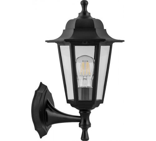 Светильник садово-парковый НБУ 06-60-001 60W 230V E27 340*207мм черный, вверх/вниз, 6-ти гранник  32227  FERON