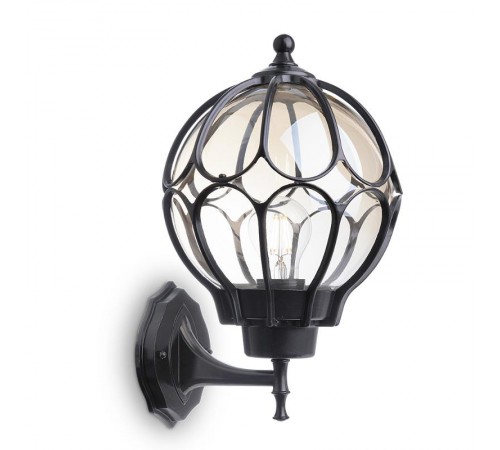 Светильник декоративный уличный PL3801 60W 230V E27 220*260*380мм черный (на стену вверх)  06344  Feron