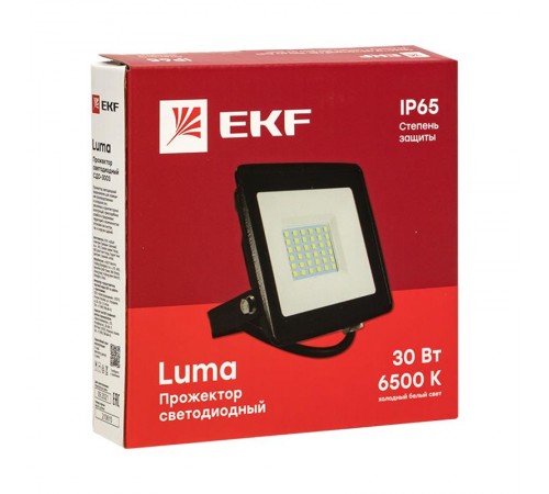 Прожектор светодиодный СДО-3003 30Вт 6500К IP65 EKF Basic  FLL-3003-30-6500  EKF