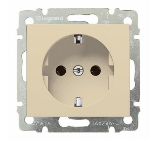 Valena DIY Розетка в рамку с заземлением слоновая кость  695612  Legrand