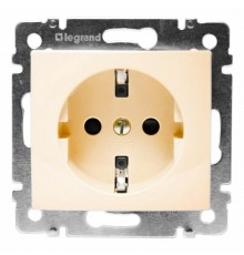 Valena DIY Розетка в рамку с заземлением слоновая кость  695612  Legrand