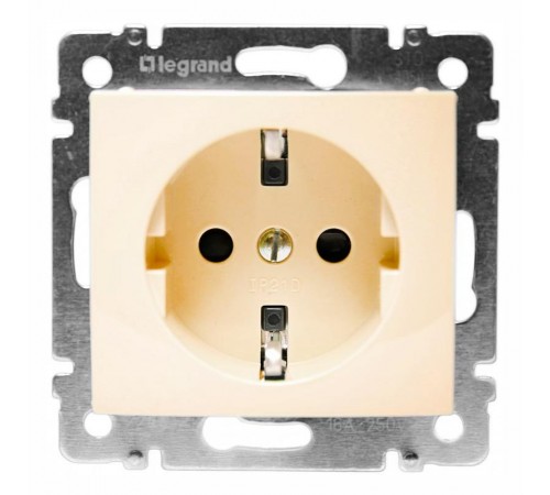 Valena DIY Розетка в рамку с заземлением слоновая кость  695612  Legrand