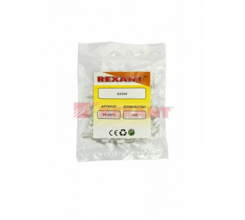 Наконечник штыревой втулочный изолированный F-8 мм 0.5 мм (НШВи 0.5-8) белый  08-0811  REXANT