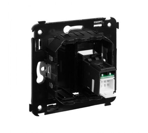 Розетка RJ-45 в стену, 5e одинарная, Avanti, "Черный квадрат"  4402463  DKC