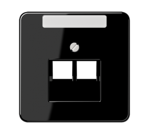 Крышка для ординарной телефонной и компютерной розетки  UAE; черная CD569-2NAUASW Jung