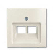 ABB Basic 55 Шале (белый) Накладка 2-ой ТЛФ/комп розетки наклонной  1753-0-0209   2CKA001753A0209  ABB