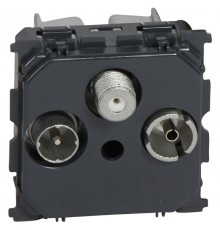 Celiane Мех TV-FM-SAT розетка единственная 2 мод  067388  Legrand