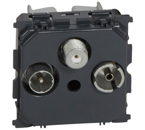 Celiane Мех TV-FM-SAT розетка единственная 2 мод  067388  Legrand