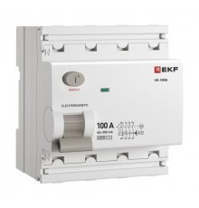 Выключатель дифференциального тока (УЗО) ВД-100N 4P 100А 300мА тип AC эл-мех 6кА PROXIMA E1046M100300EKF